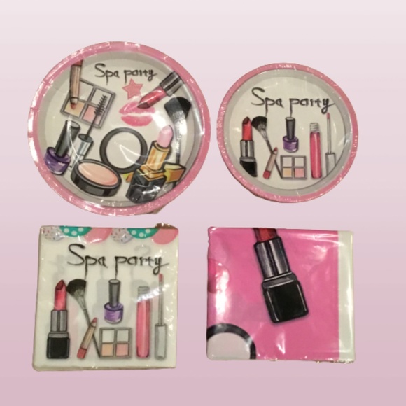 Women’s Spa Party Theme Disposable Tableware Decorations - Picture 1 of 2